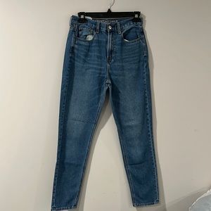 Dark denim American eagle mom jeans